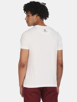 white chest print t-shirt - 17631635 - Standard Image - 2