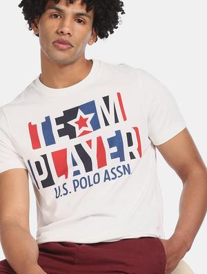 white chest print t-shirt - 17631635 - Standard Image - 4