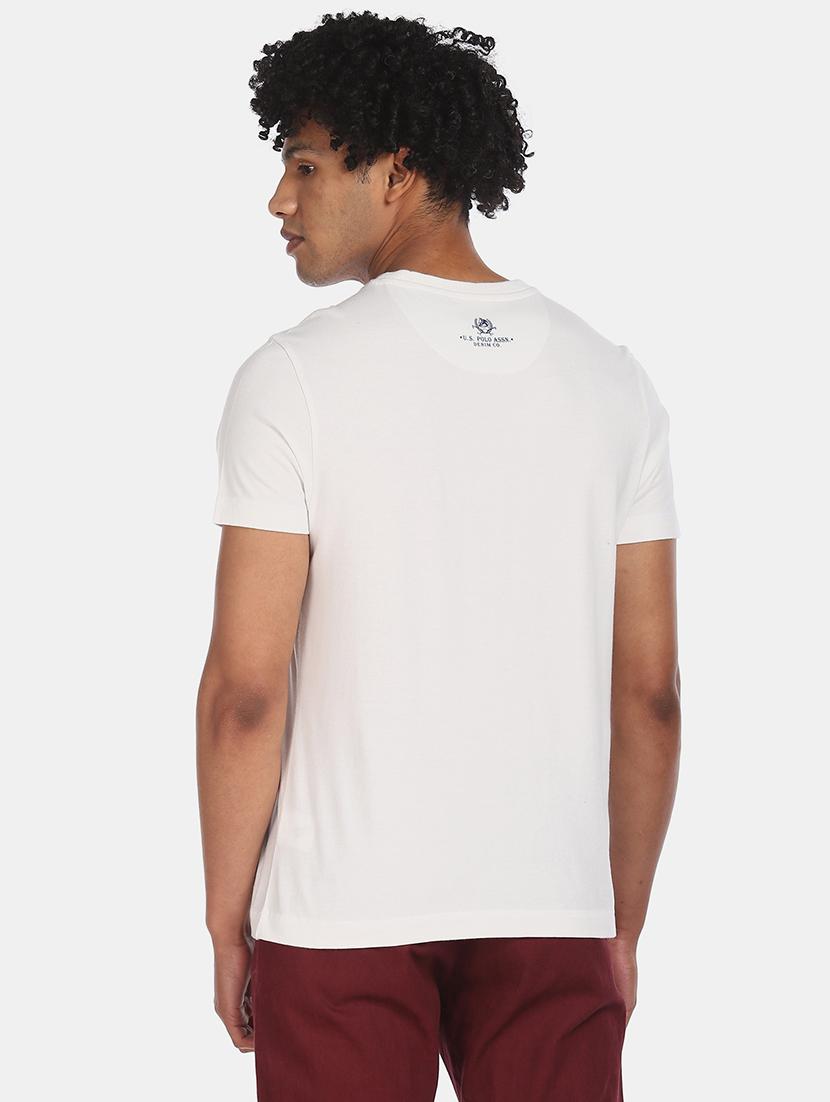 white chest print t-shirt - 17631635 - Zoom Image - 2