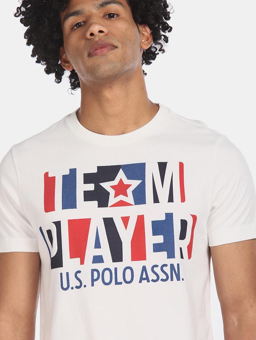 white chest print t-shirt - 17631635 - Zoom Image - 5