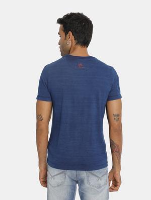 blue chest print t-shirt - 17631637 - Standard Image - 3