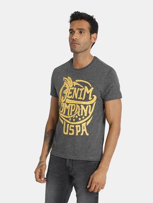 grey front print t-shirt - 17631639 - Standard Image - 2