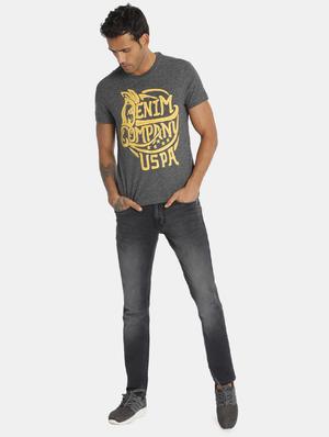 grey front print t-shirt - 17631639 - Standard Image - 4