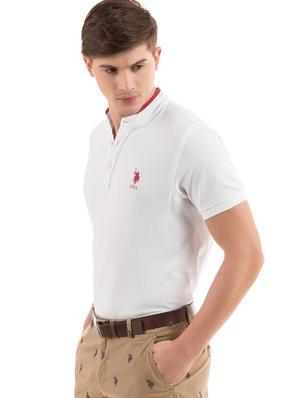 white solid polo t-shirt - 17631670 - Standard Image - 2