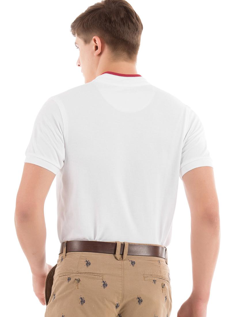 white solid polo t-shirt - 17631670 - Zoom Image - 3