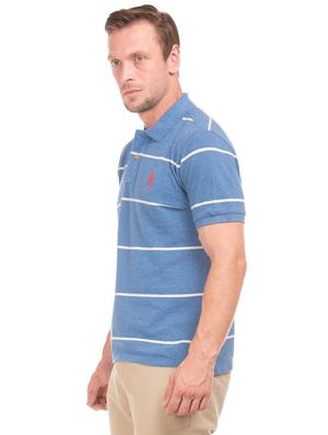 blue striped polo t-shirt - 17631754 - Standard Image - 2
