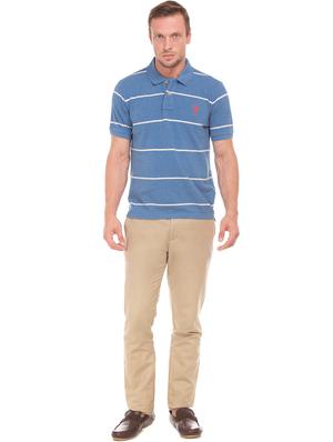 blue striped polo t-shirt - 17631754 - Standard Image - 4