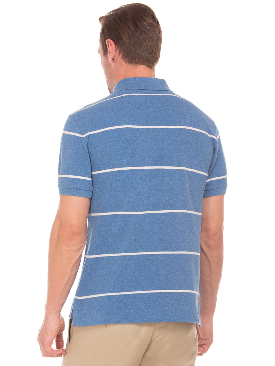 blue striped polo t-shirt - 17631754 - Zoom Image - 3