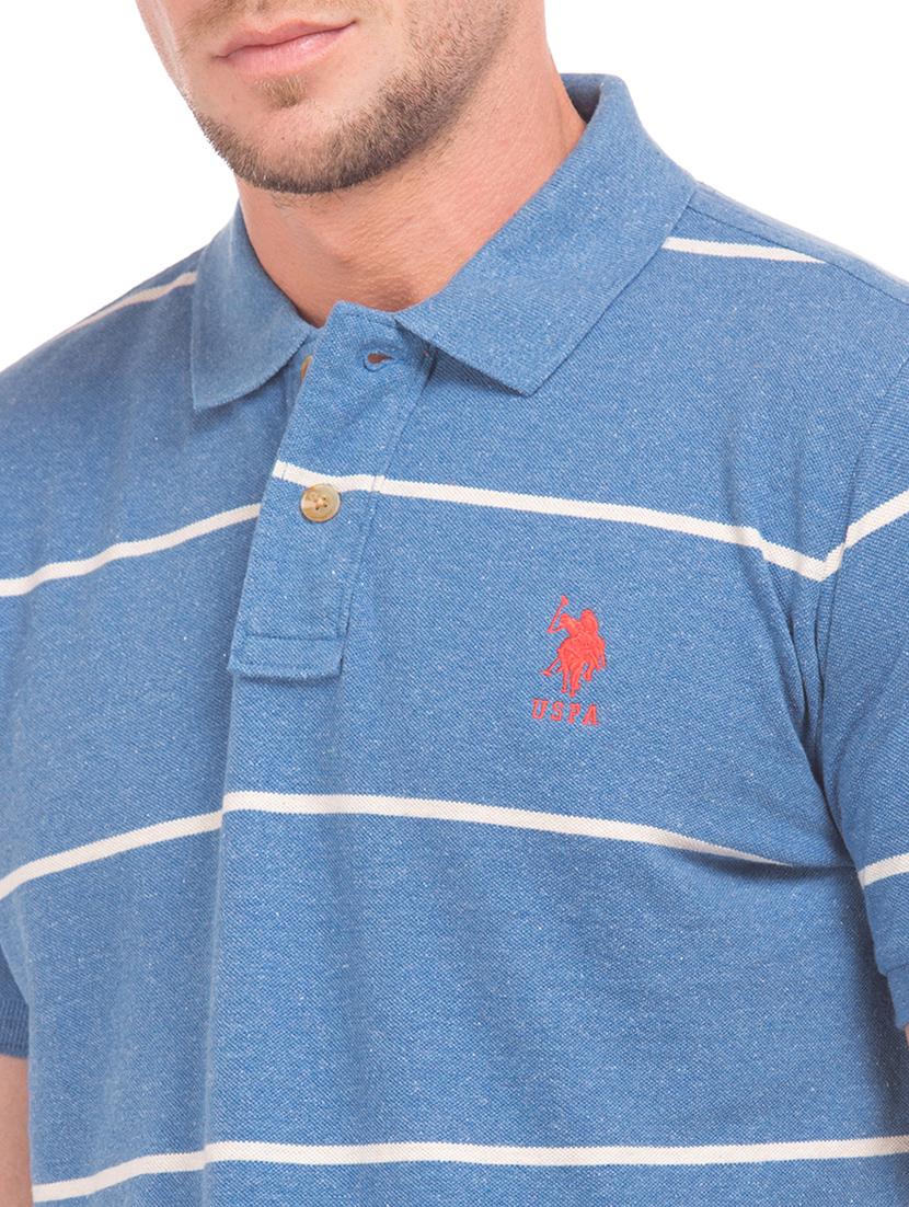 blue striped polo t-shirt - 17631754 - Zoom Image - 5