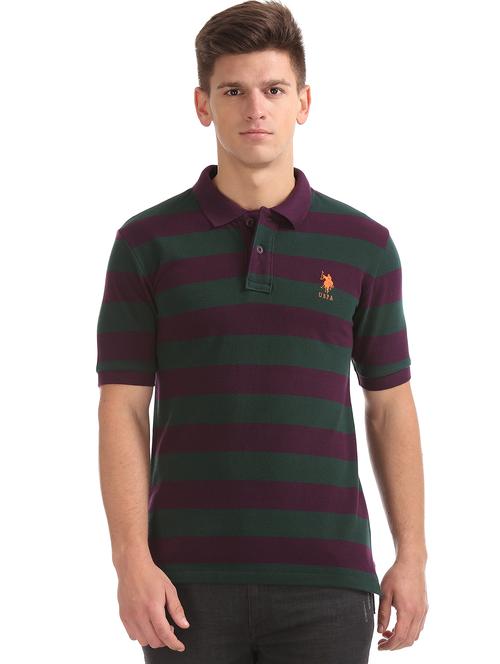 green striped polo t-shirt - 17631768 - Very Small Image - 1