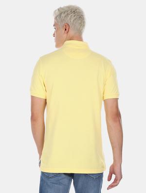 yellow solid polo t-shirt - 17631780 - Standard Image - 3