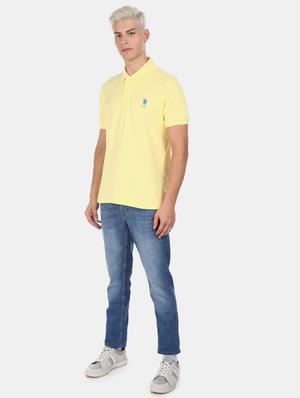 yellow solid polo t-shirt - 17631780 - Standard Image - 4