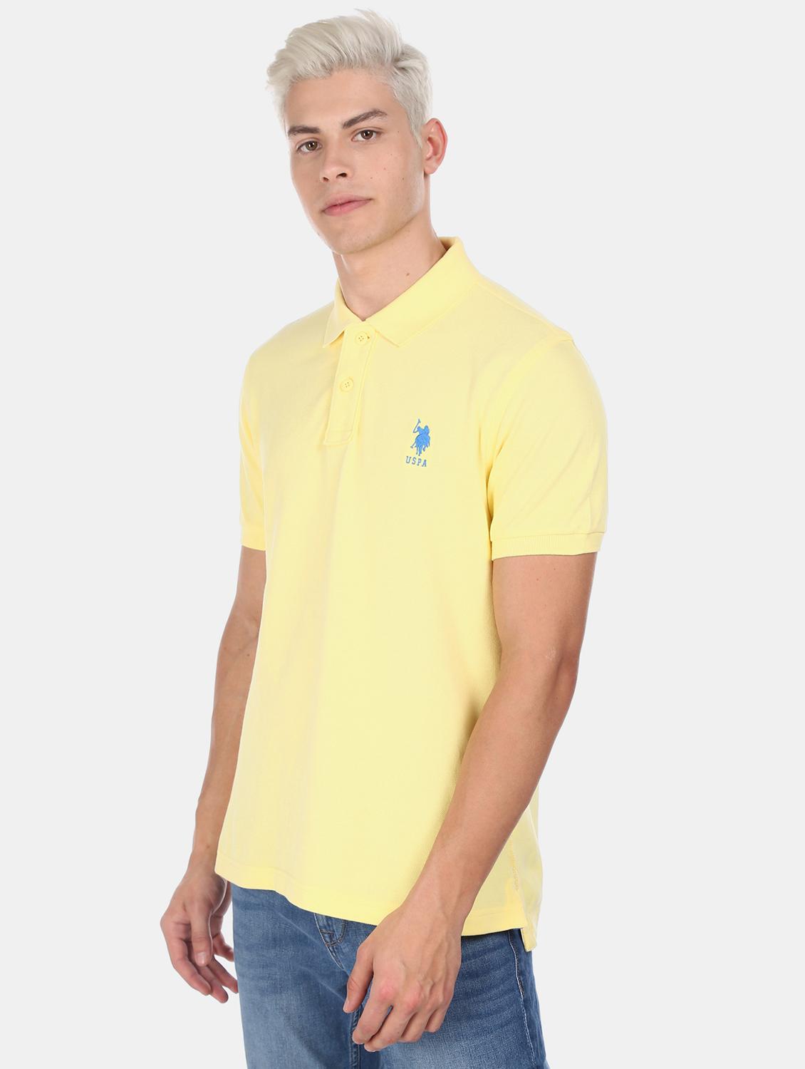 yellow solid polo t-shirt - 17631780 - Zoom Image - 2