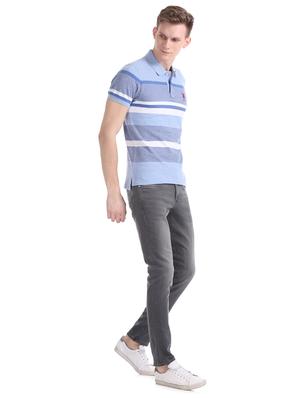 blue striped polo t-shirt - 17631865 - Standard Image - 4
