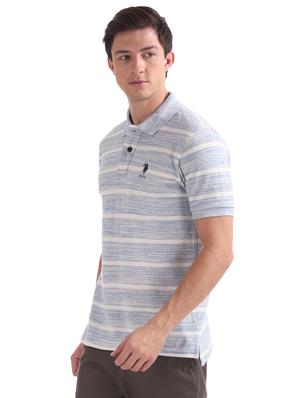 blue striped polo t-shirt - 17631892 - Standard Image - 2