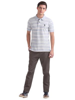 blue striped polo t-shirt - 17631892 - Standard Image - 4