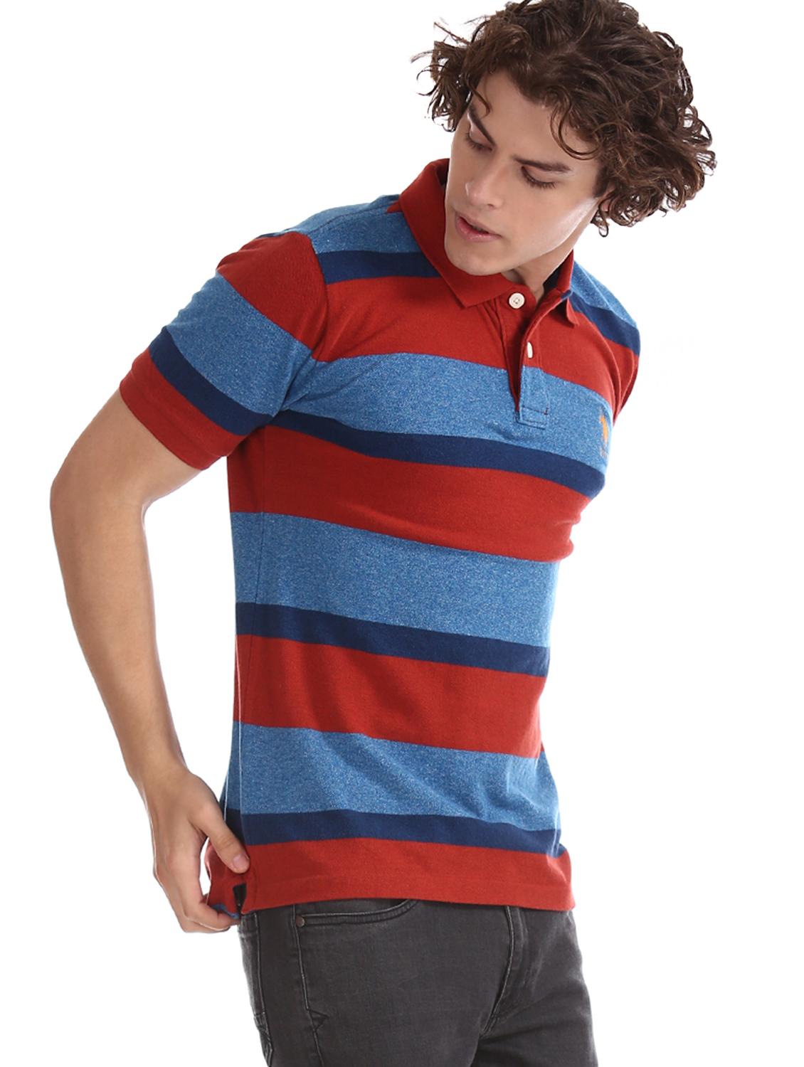 red striped polo t-shirt - 17631916 - Zoom Image - 2