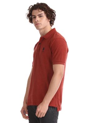 rust orange solid polo t-shirt - 17631923 - Standard Image - 2