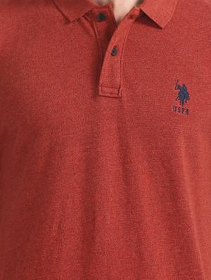 rust orange solid polo t-shirt - 17631923 - Standard Image - 5