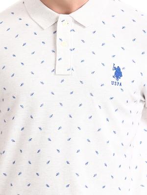 white printed polo t-shirt - 17631928 - Standard Image - 5