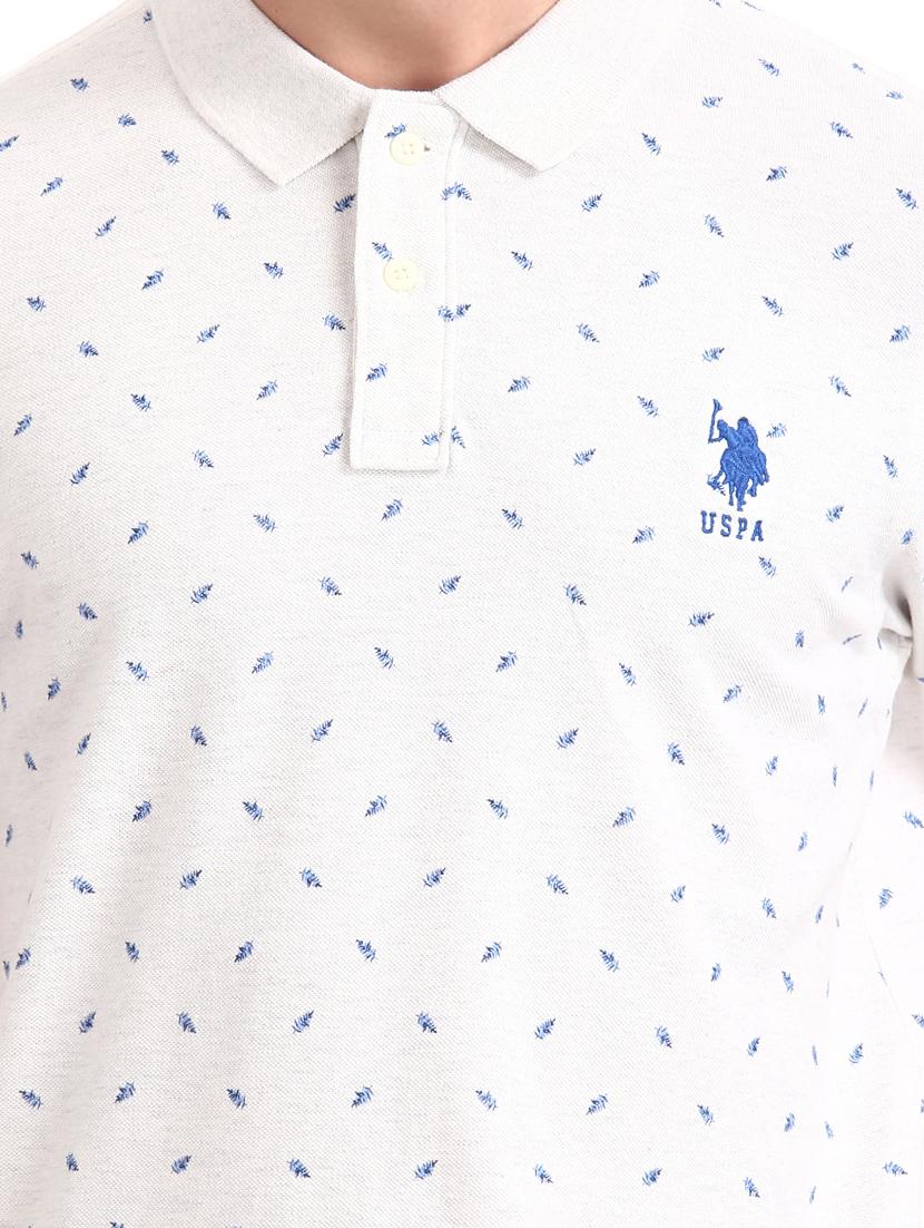 white printed polo t-shirt - 17631928 - Zoom Image - 5
