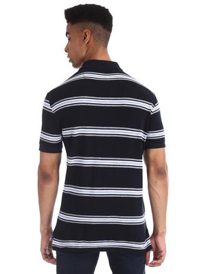 blue striped polo t-shirt - 17631967 - Standard Image - 3