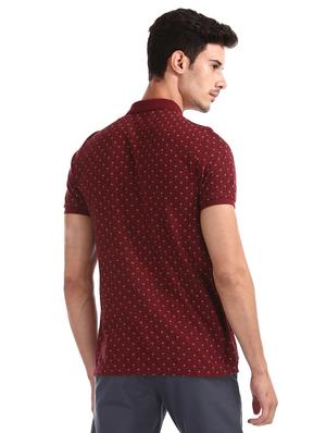 maroon printed casual t-shirt - 17631982 - Standard Image - 3