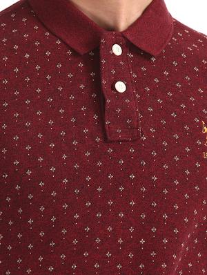 maroon printed casual t-shirt - 17631982 - Standard Image - 5