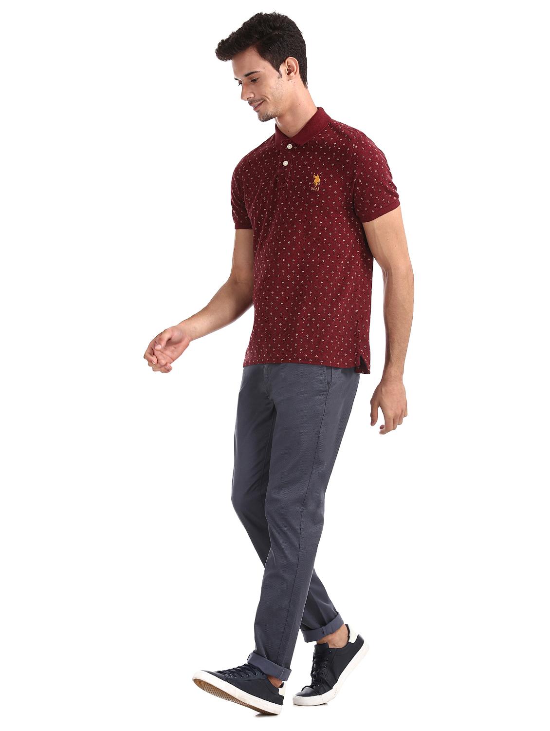maroon printed casual t-shirt - 17631982 - Zoom Image - 4