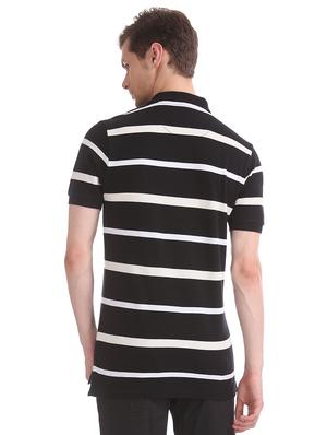 black striped polo t-shirt - 17632006 - Standard Image - 3
