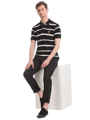 black striped polo t-shirt - 17632006 - Standard Image - 4