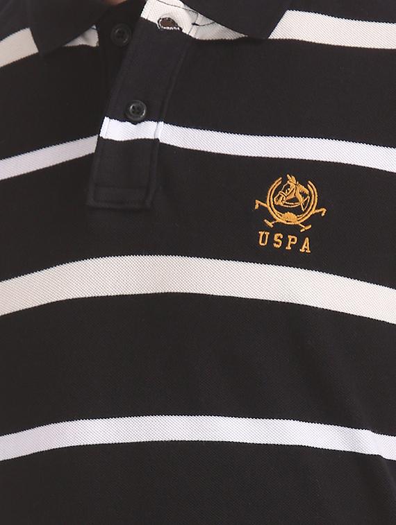 black striped polo t-shirt - 17632006 - Zoom Image - 5