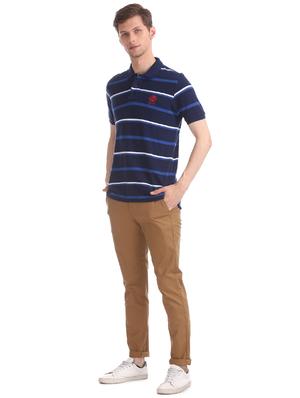 blue stripes polo t-shirt - 17632007 - Standard Image - 4