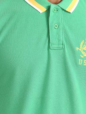 green solid polo t-shirt - 17632010 - Standard Image - 3