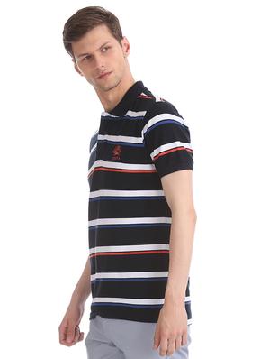 blue striped polo t-shirt - 17632021 - Standard Image - 2