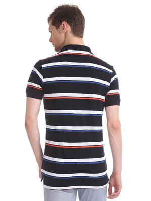 blue striped polo t-shirt - 17632021 - Standard Image - 3