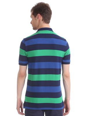 blue striped polo t-shirt - 17632029 - Standard Image - 3