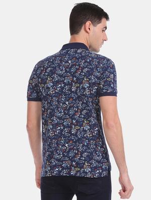 blue floral polo t-shirt - 17632041 - Standard Image - 3