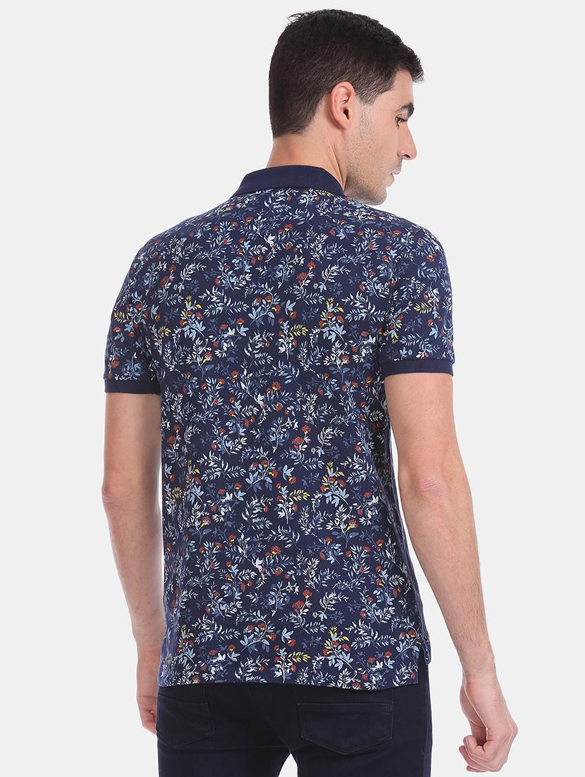 blue floral polo t-shirt - 17632041 - Zoom Image - 3