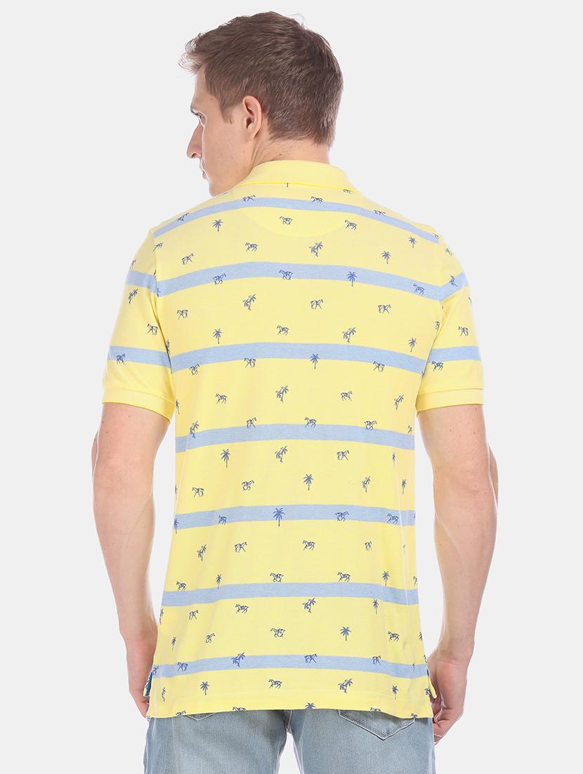 yellow printed polo t-shirt - 17632047 - Zoom Image - 3