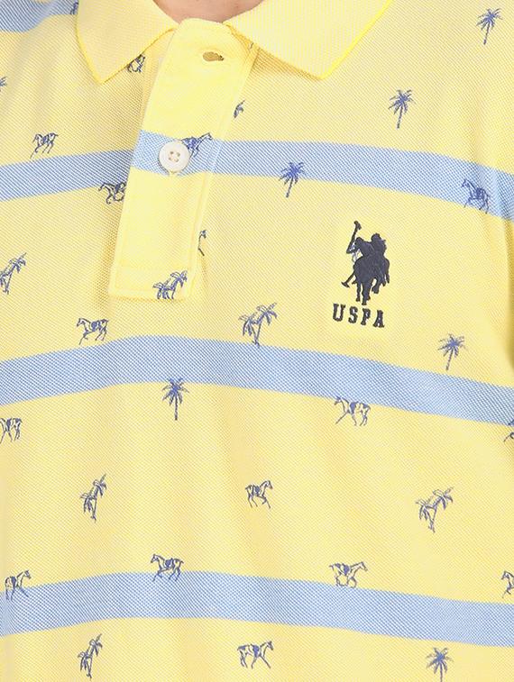 yellow printed polo t-shirt - 17632047 - Zoom Image - 5