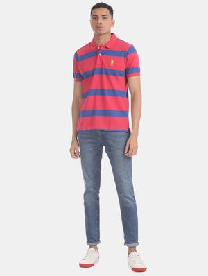 red striped polo t-shirt - 17632052 - Standard Image - 4