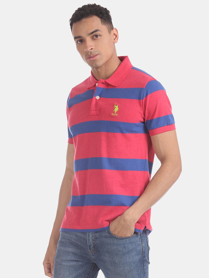 red striped polo t-shirt - 17632052 - Zoom Image - 2