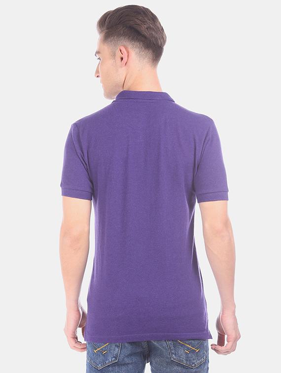 purple solid polo t-shirt - 17632056 - Zoom Image - 3