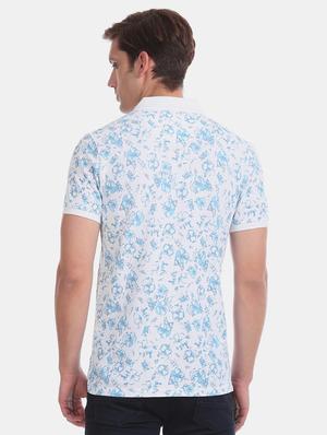 white floral polo t-shirt - 17632060 - Standard Image - 3