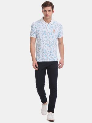white floral polo t-shirt - 17632060 - Standard Image - 4