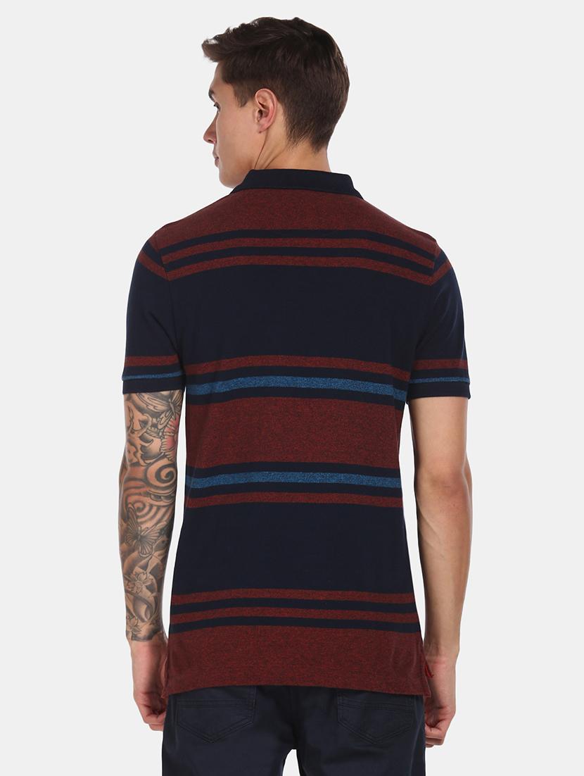 blue striped polo t-shirt - 17632076 - Zoom Image - 2