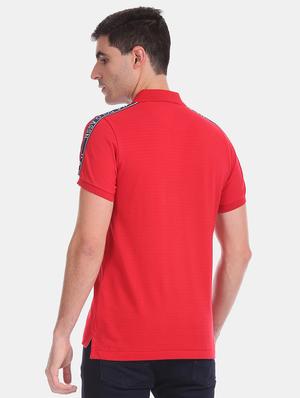 red solid polo t-shirt - 17632079 - Standard Image - 3