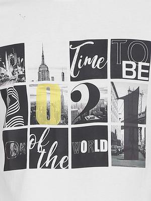 white printed t-shirt - 17632155 - Standard Image - 4