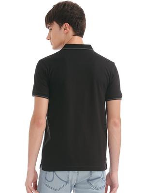 black chest print t-shirt - 17632259 - Standard Image - 3